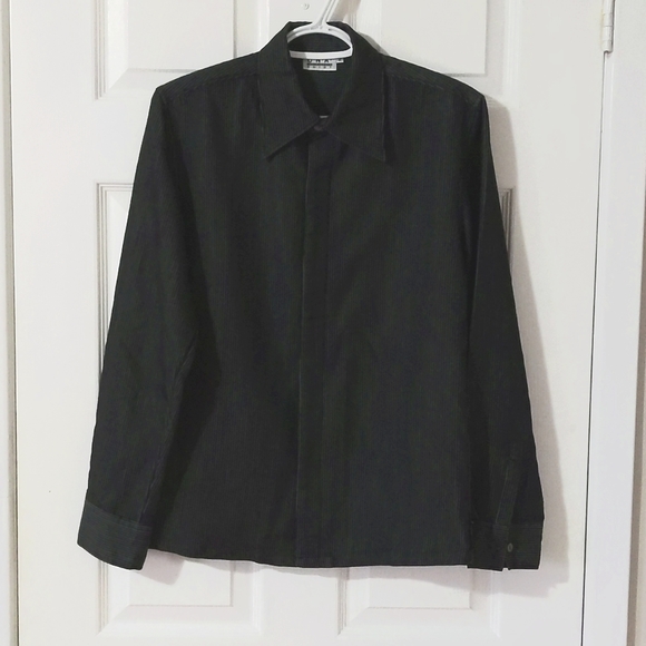 PINSTRIPE BUTTON DOWN SHIRT - Picture 4 of 6